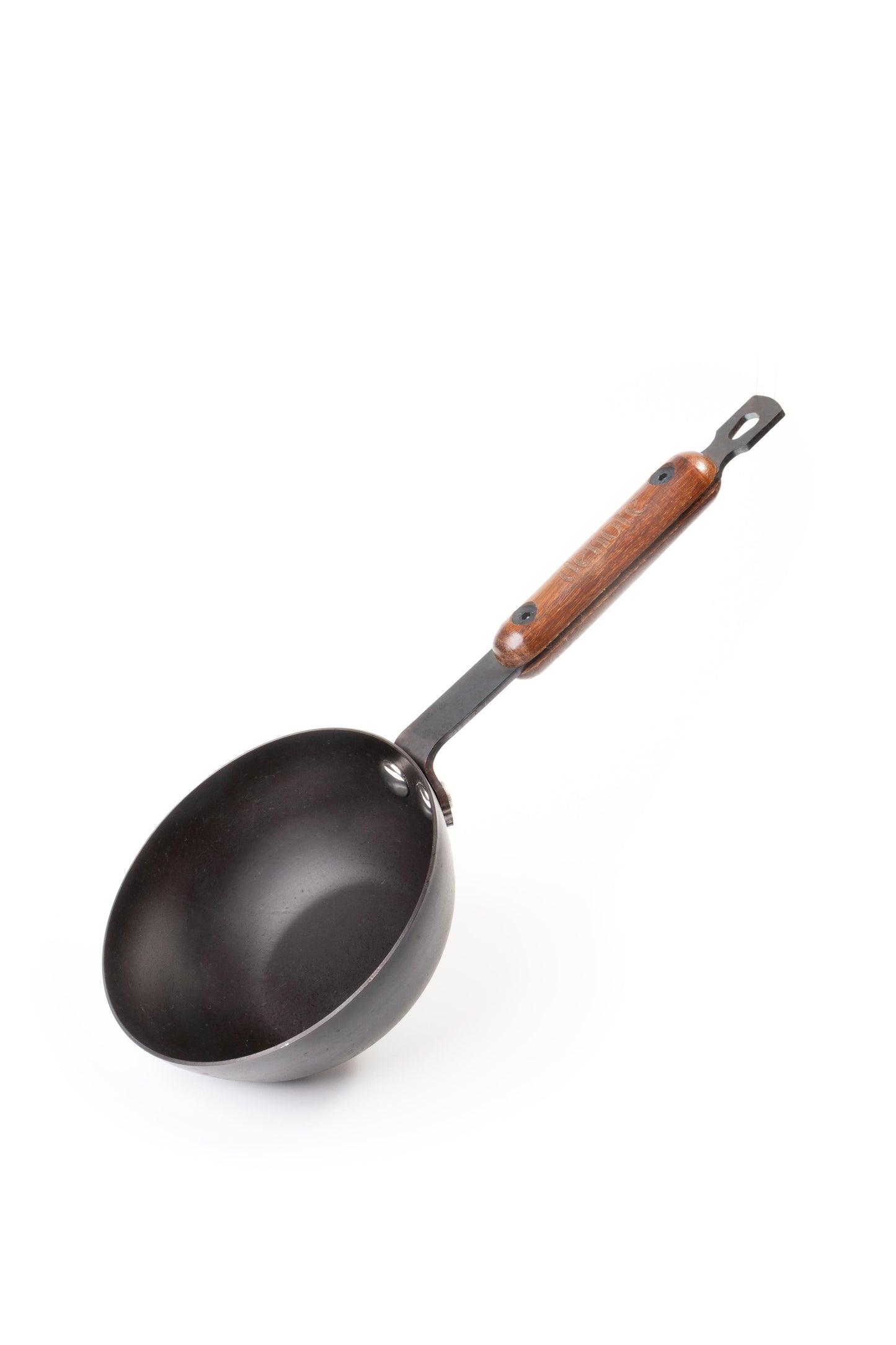 Denote Carbon Steel (Iron) Tadka Pan & Wooden Handle