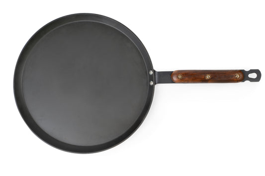 Denote Carbon Steel (Iron) Dosa Tawa & Wooden Handle